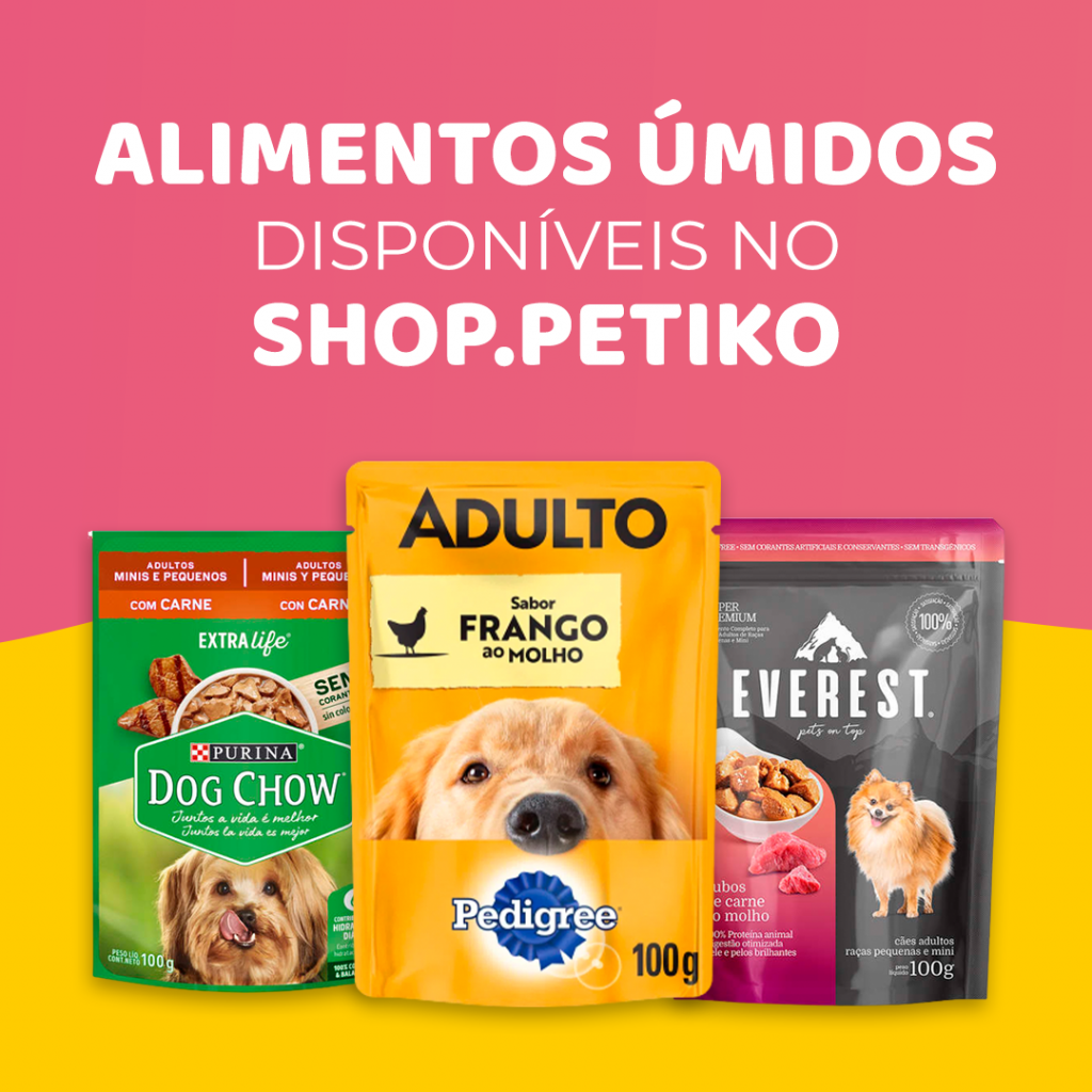 Alimentos úmidos para cães disponíveis no SHOP.Petiko