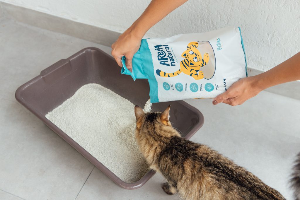 Areia higiênica para gatos da Petiko