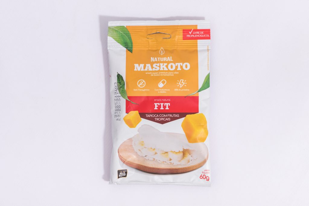 Petisco sabor tapioca e frutas – Maskoto enviado no BOX.Petiko para cães