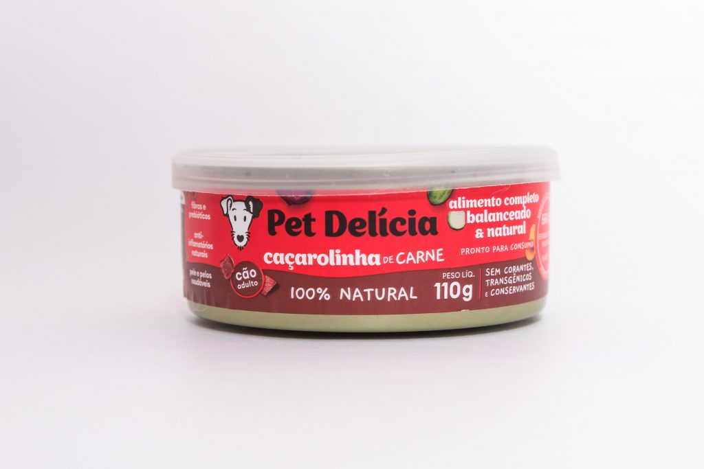 Alimento natural Pet Delícia Caçarolinha de Carne