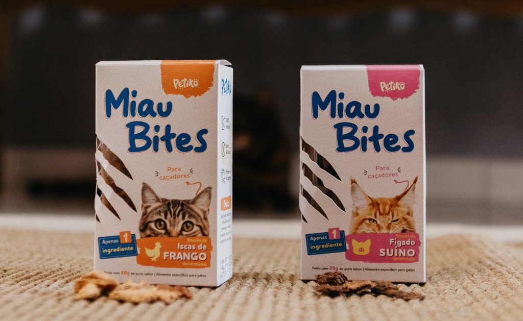 Petiscos Miau Bites para gatos da Petiko