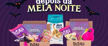 BOX de cachorro e BOX de gato da edição "Depois da Meia Noite", temática de de Halloween